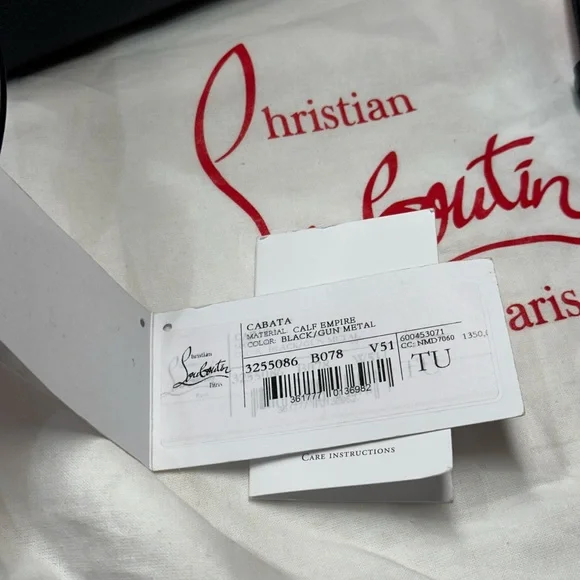 Christian Louboutin Black Cabata Tote Shoulder Bag with Red Interior NWT + COA - Picture 13 of 15